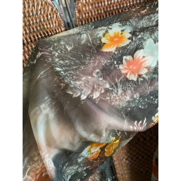 Size XS//Vintage 60s Angel Sleeve Maxi Dress - Picture 5 of 6